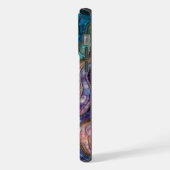 アワビカラフルの波打ち iPhoneケース (左側面)