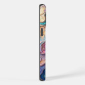 アワビカラフルの渦巻き iPhoneケース (右側面)