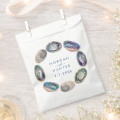 アワビカラフル貝水彩ビーチ結婚式 フェイバーバッグ (クリップ留めされた状態)