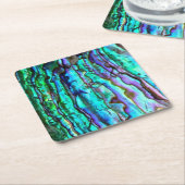 アワビ紙コースター スクエアペーパーコースター (アングル)