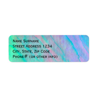 アワビ貝の貝色マザーオブパール貝 ラベル