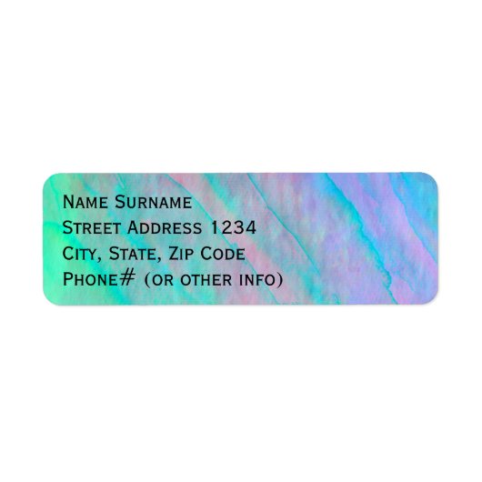 アワビ貝の貝色マザーオブパール貝 ラベル (正面)