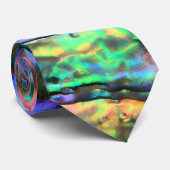 アワビ貝殻自然デザイン ネクタイ (ロール)