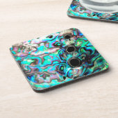 アワビ貝殻自然詳細 コースター (左側)