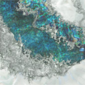 アワビ貝真珠と銀2 シール (正面)