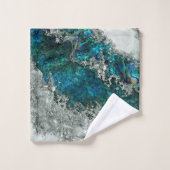 アワビ貝真珠と銀2 バスタオルセット (ウォッシュタオル)