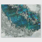 アワビ貝真珠と銀2 ラッピングペーパー (フラット)