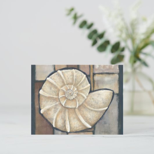 アワビ貝 ポストカード (スタンド正面)