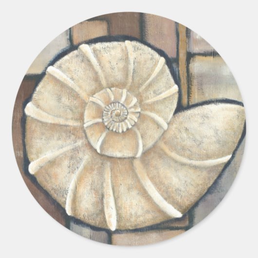 アワビ貝 ラウンドシール (正面)