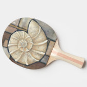 アワビ貝 卓球ラケット (横)