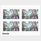 アワビ貝 長方形シール (シート)