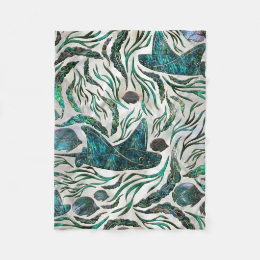 アワビ フリースブランケット (正面)