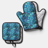 アワビ 鍋つかみ&鍋敷きセット (正面/裏面)