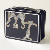 アワロパール金属性ネコフォントモノグラム文字 メタルランチボックス (裏面)