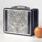アワロパール金属性ネコフォントモノグラム文字 メタルランチボックス (インサイチュ)