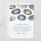 アワロンシェルウォータービーチ結婚式フラット サンキューカード (裏面)