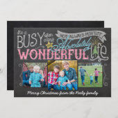 アワンダフルライフチャルクボードホリデーカード シーズンカード (正面/裏面)