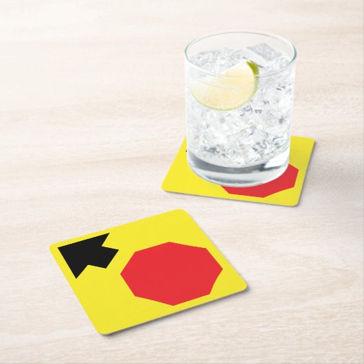 アワーストップドダイヤモンド形状紙コースター スクエアペーパーコースター (インサイチュ)