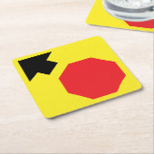 アワーストップドダイヤモンド形状紙コースター スクエアペーパーコースター (アングル)