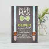 アワーズリトルマン誕生日招待状ボーイボウタイ 招待状 (スタンド正面)