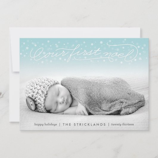 アワーファーストノエルアクアホリデーフォトカード シーズンカード (正面)