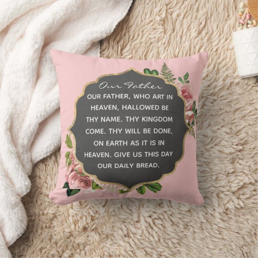 アワーファー祈りの言葉枕 クッション (ブランケット)