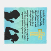 アワーファー祈りの言葉-フリースブランケット フリースブランケット (正面(横))