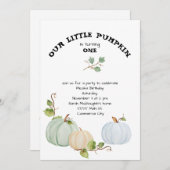 アワーリトルパンプキンファースト誕生日招待状 招待状 (正面/裏面)