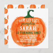 アワーリトルパンプキン誕生日招待状 招待状 (正面/裏面)