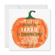 アワーリトルパンプキン誕生日招待状