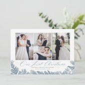 アワー初めてのクリスマスたった今結婚しましたホリデーフォト シーズンカード (スタンド正面)