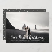 アワー初めてのクリスマススクリプト新婚ホリデーフォト シーズンカード (正面/裏面)