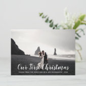 アワー初めてのクリスマススクリプト新婚ホリデーフォト シーズンカード (スタンド正面)