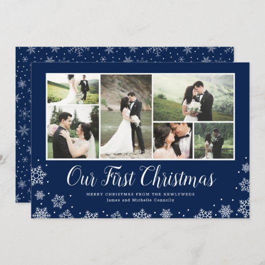 アワー初めてのクリスマスズニューリ数々のューフォトホリデー シーズンカード (正面/裏面)