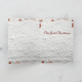 アワー初めてのクリスマスズヴィンテージカップルホリデーカード シーズンカード (内部)