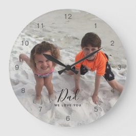 『アワ・ラブ・ユー・パパ・キッズ・フォト・ファーズ・デイ』 ラウンド壁時計