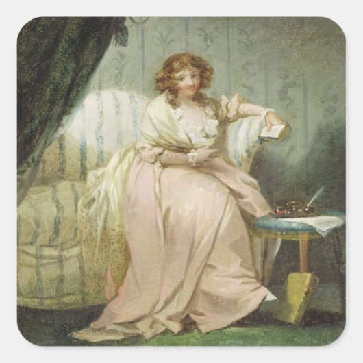 アンという女性，アーティストの妻， c.1790-180 スクエアシール (正面)