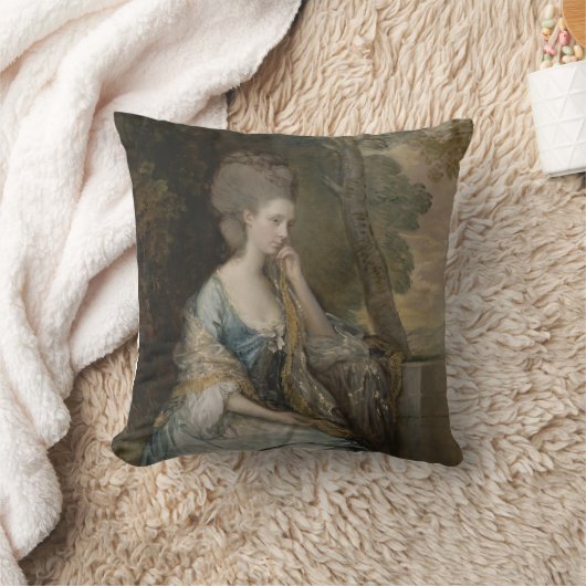 アンのチェスターフィールド1777年の伯爵婦人のポートレート クッション (ブランケット)
