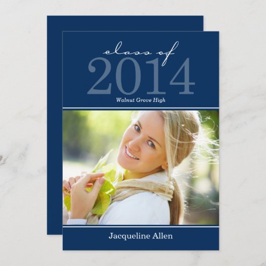 アンはっきりしたドビューティフル卒業招待状 招待状 (正面/裏面)