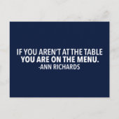 アンやる気を起こさせるリチャーズによる政治引用文 ポストカード (正面)