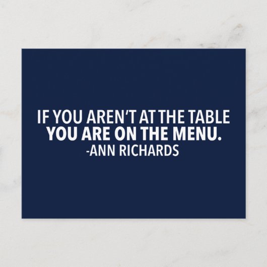 アンやる気を起こさせるリチャーズによる政治引用文 ポストカード (正面)