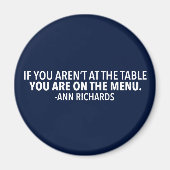 アンやる気を起こさせるリチャーズによる政治引用文 マグネット (正面)