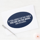 アンやる気を起こさせるリチャーズによる政治引用文 楕円形シール (封筒)