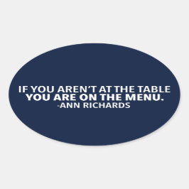 アンやる気を起こさせるリチャーズによる政治引用文 楕円形シール