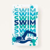 アンアスリート祈りの言葉スイムバッグラベルバッジ バッジ (裏面)