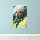 アンアラパホインディアンチーフポートレイト キャンバスプリント (インサイチュ (ウッドフロア))