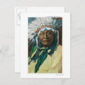 アンアラパホインディアンチーフポートレイト ポストカード (正面/裏面)
