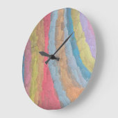 アンアルバーパステルチョークアート ラージ壁時計 (傾斜)