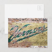 アンアルバーミシガンバーナーズブリックウォールヴィンテージ ポストカード (正面/裏面)