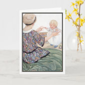 アンアンダーソン著ヴィンテージの母そしてベビー カード (黄色い花)